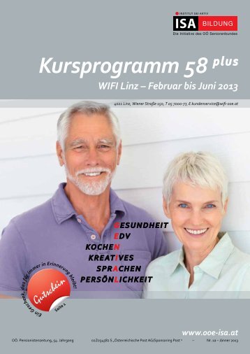 Kursprogramm 58 plus - institut sei aktiv