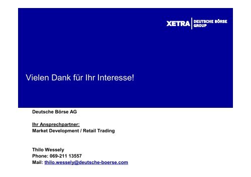 Xetra BEST-Präsentation