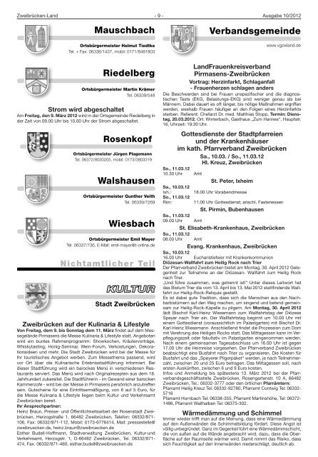 2012, KW10 - Verbandsgemeinde Zweibrücken-Land