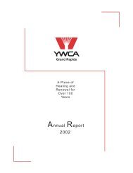 YW 01/02 Annual Report - YWCA West Central Michigan