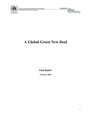 A Global Green New Deal - SEF Alliance
