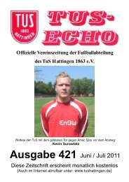 Ausgabe 421 Juni / Juli 2011 - TuS Hattingen 1863 eV