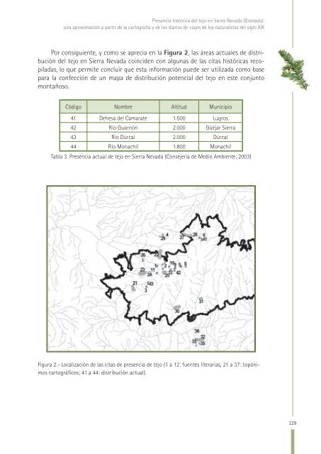 (tejo) sierra de tejeda - Centro de Documentación "Andalucía Rural"