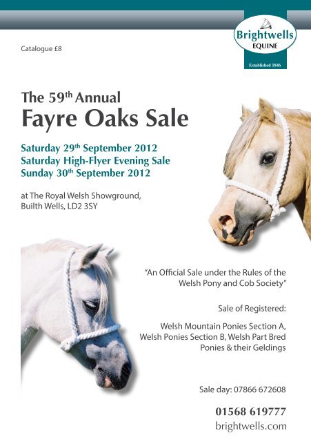 Fayre Oaks Sale - The Welsh Pony &amp; Cob Society of Australia Inc