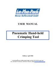 USER MANUAL Pneumatic Hand-held Crimping Tool