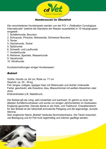 PDF zum downloaden - cdVet Naturprodukte GmbH