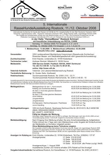 9 - VDH-Landesverband Mecklenburg-Vorpommern