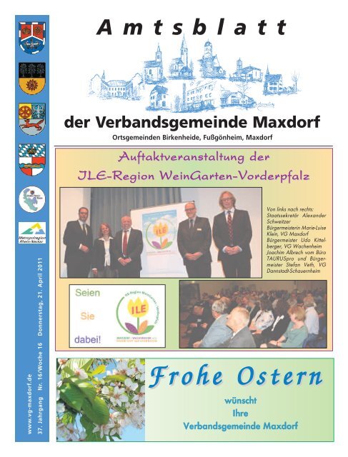 Frohe Ostern - Verbandsgemeinde Maxdorf