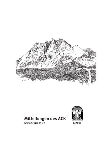 1 /2010 Mitteilungen des ACK - Alpenclub Kriens