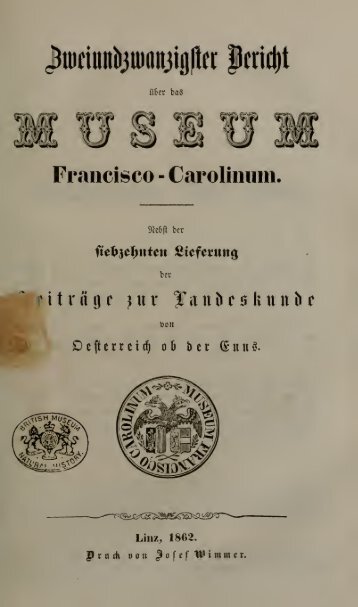 Bericht über das Museum Francisco-Carolinum