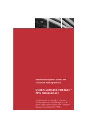 Diplom-Lehrgang Verbands-/ NPO-Management - VMI
