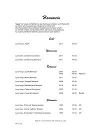 Weinkarte (PDF) - Hotel Weisses Kreuz - Lyss