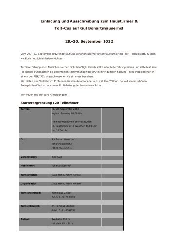 Ausschreibung zum Downloaden - Islandpferde-Turnier 2012