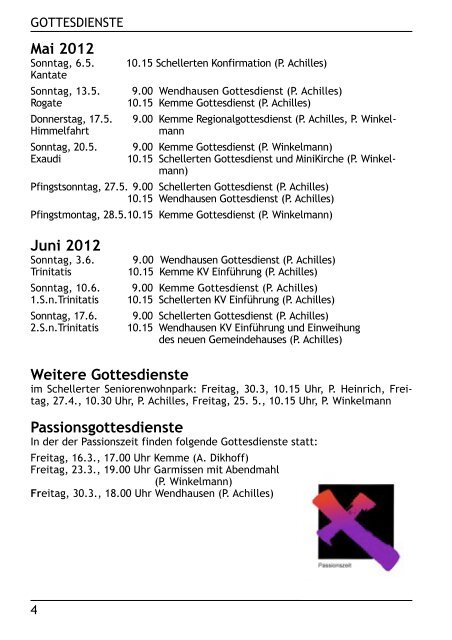 Gemeindebrief März - Mai 2012 - Kirchenregion Schellerten