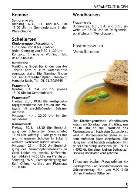 Gemeindebrief März - Mai 2012 - Kirchenregion Schellerten