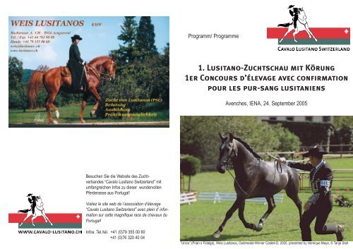 pferdekatalog körung catalogue des chevaux ... - Cavalo Lusitano