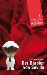 Programmheft - Der Barbier von Sevilla - Theater Nordhausen