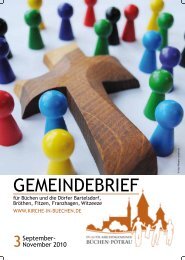 GemeiNdebrief - Aktuelles aus der Kirchengemeinde Büchen-Pötrau