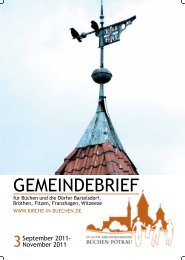 GemeiNdebrief - Aktuelles aus der Kirchengemeinde Büchen-Pötrau