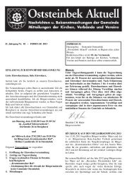 Ausgabe Februar 2013 - Gemeinde Oststeinbek