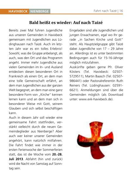 Ausgabe Februar - April 2013 - Evangelische Kirchengemeinde ...