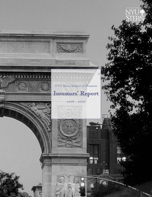 Investors Report - NYU Stern School of Business