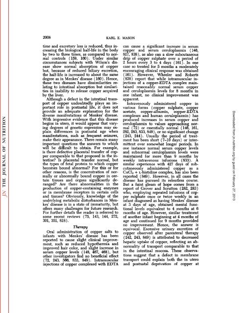 conspectus of researchon copper metabolism and requirements