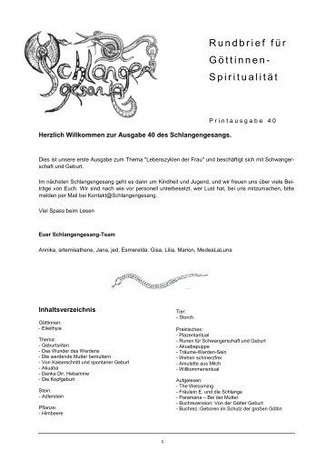 PDF-Ausgabe (ca. 7996 kb) - Schlangengesang