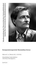 Komponistenporträt Maximilian Kreuz - Institut für Österreichische ...