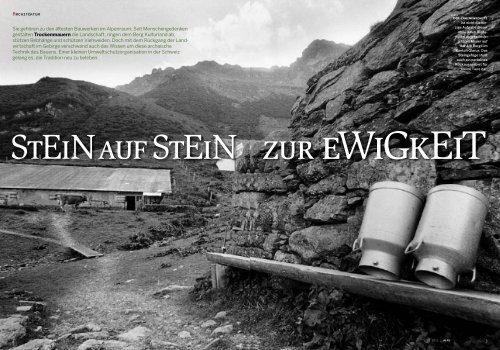 zur ewIgkeIt STeINAuF STeIN - Stiftung Umwelt-Einsatz Schweiz