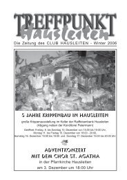 5 jahre Krippenbau in Hausleiten Adventkonzert mit ... - Hausleiten.net