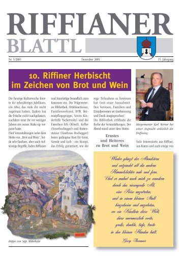 10. Riffiner Herbischt im Zeichen von Brot und Wein