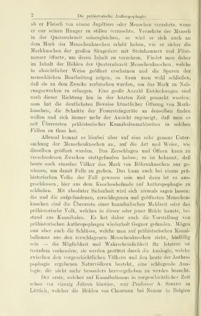 Die Anthropophagie. Eine ethnographische Studie