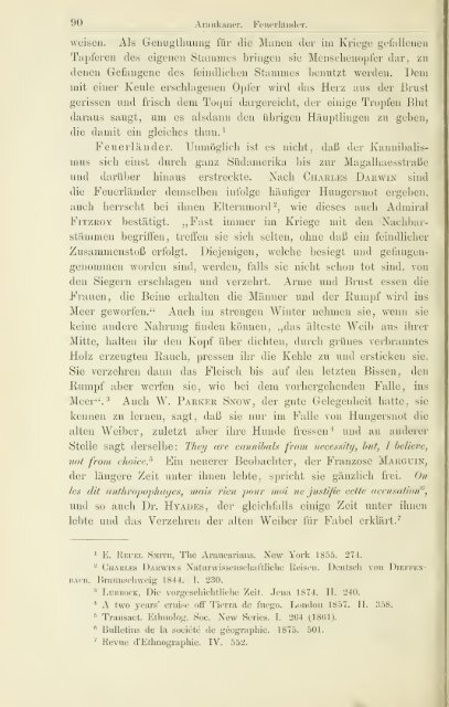 Die Anthropophagie. Eine ethnographische Studie