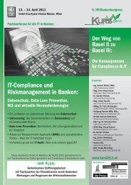 IT-Compliance und Riskmanagement in Banken - Dorda Brugger ...