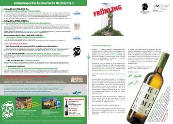 FRÜHLING - Weinhandlung Schluckspecht