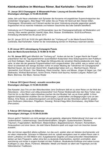 Programm 2012 zum Download (PDF) - Weinhaus Römer - Bad ...