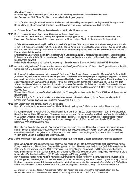 Vereins Chronik Stand 2011.pdf - Schützenverein Kamen von 1820 eV