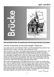 Brücke April - Juni 2012 - Evangelische Kirchengemeinde Lienzingen