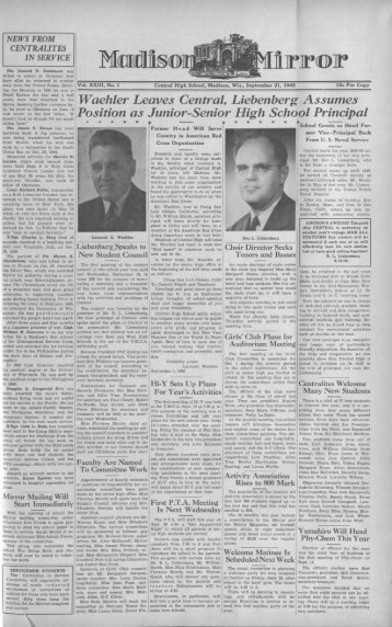September 21, 1945 (The Madison Mirror, 1925 - 1969)