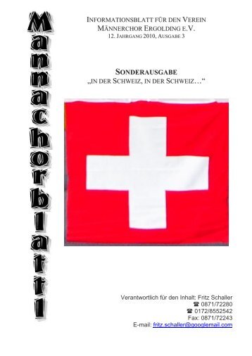 Mannachorblattl Sonderausgabe Schweiz_3_2010 - Männerchor ...