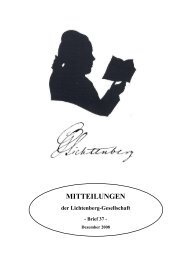 Mitteilungen der Lichtenberg-Gesellschaft, 37. Brief, Dezember 2008