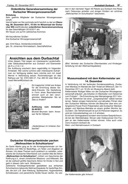 25. November 2011 Nr. 47 - Durbach