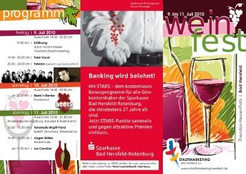 Den Flyer zum Weinfest als Download - Stadtmarketing Bad Hersfeld