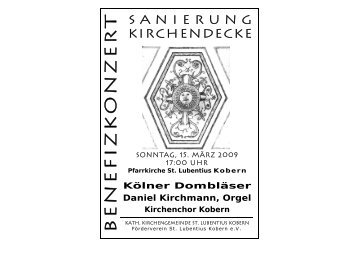 Programm - Pfarrgemeinde St. Lubentius Kobern