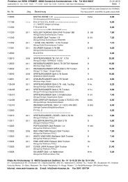 Preisliste von WEIN KRÄMER 49080 Osnabrück Kommenderiestr ...