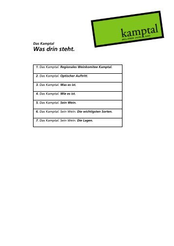 Regionales Weinkomitee Kamptal