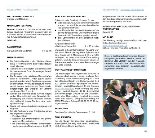 a-programm - Bayerische Landesstelle für den Schulsport