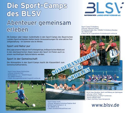 a-programm - Bayerische Landesstelle für den Schulsport