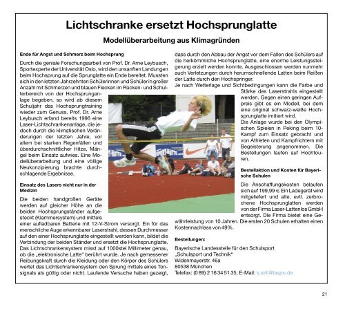 a-programm - Bayerische Landesstelle für den Schulsport